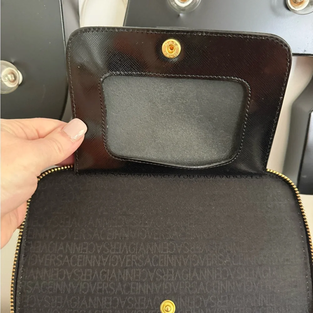 Versace Black Leather Toiletry bag w Charms NWOT - Picture 13 of 14